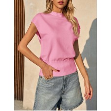 Women's Cap Sleeve Summer Pink Sweater