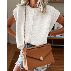 Women's Thin Sweater White Pullover