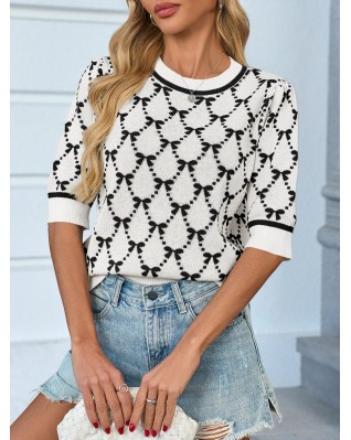 Women's puff sleeve beige short sleeve